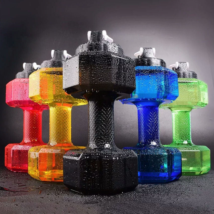 Creative Dumbbell Fitness Water Dumbbell Water-filled Dumbbell Portable Water-injection Dumbbell Plastic Weight Adjustable Water-filled Sand-filled