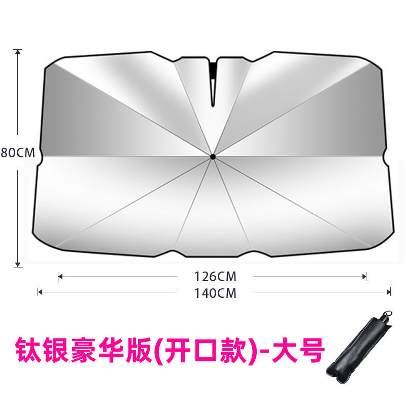 Car Sunshade Front Windshield Sun Protection Windshield Heat Insulation Thickened Sunshade Board Heat Insulation Sunshade Curtain Sunshade Umbrella