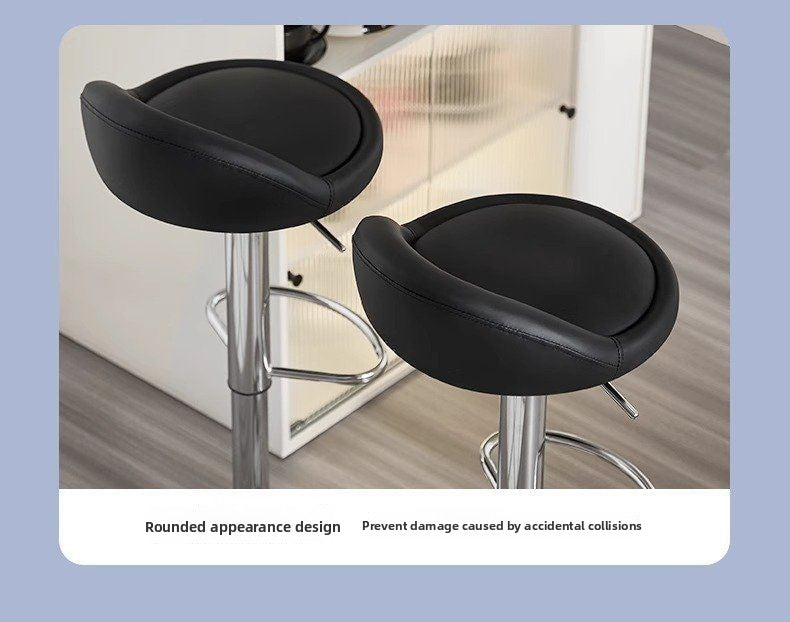 Kerun Bar Stool Adjustable High Stool Bar Stool Home Bar Comfortable Stool High Chair with Backrest Bar Chair Swivel Round Stool
