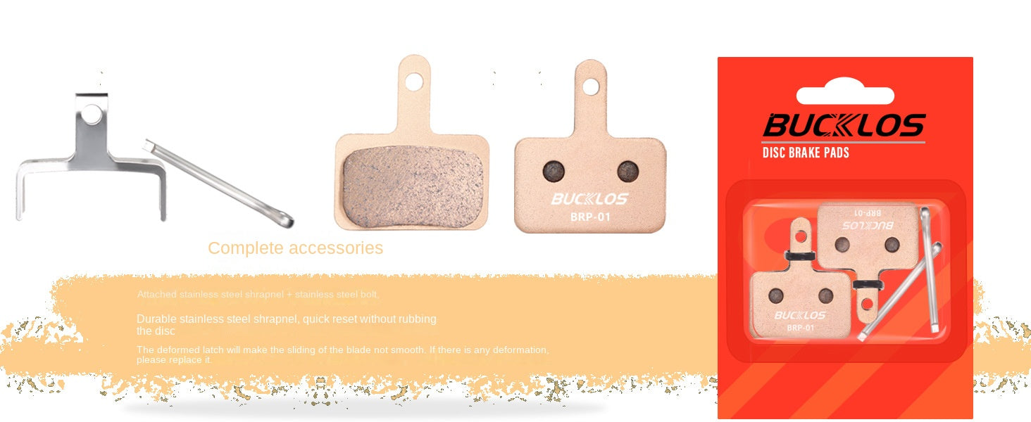 BUCKLOS Mountain Bike Brake Pads Disc Brake MT200 Heat Dissipation Metal Brake Pads Resin Ceramic Brake Pads