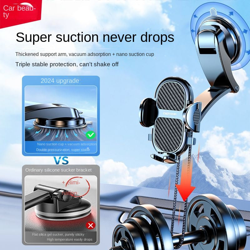 Car Phone Holder 2024New Suction Cup Automobile Instrument Panel Universal Navigation Universal Holder