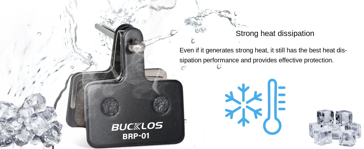 BUCKLOS Mountain Bike Brake Pads Disc Brake MT200 Heat Dissipation Metal Brake Pads Resin Ceramic Brake Pads