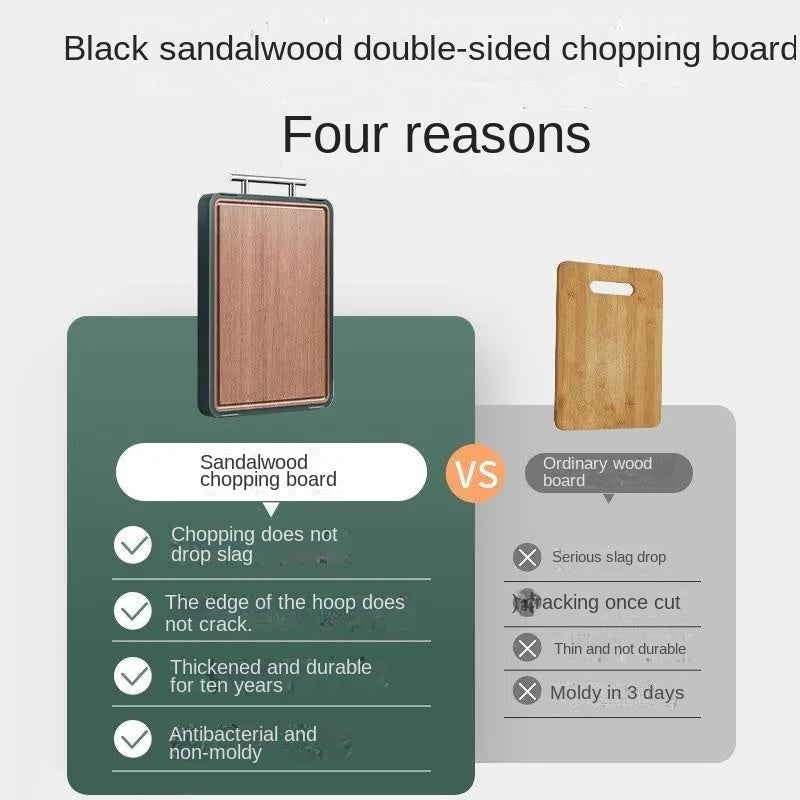 Ebony stainless steel double-sided cutting board