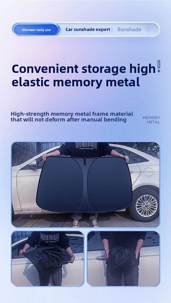 Summer Car Sunshade Silver Coated Cloth Sun Protection Car Heat Insulation Car Interior Anti-Glare Sunshade Curtain Front Sunshade