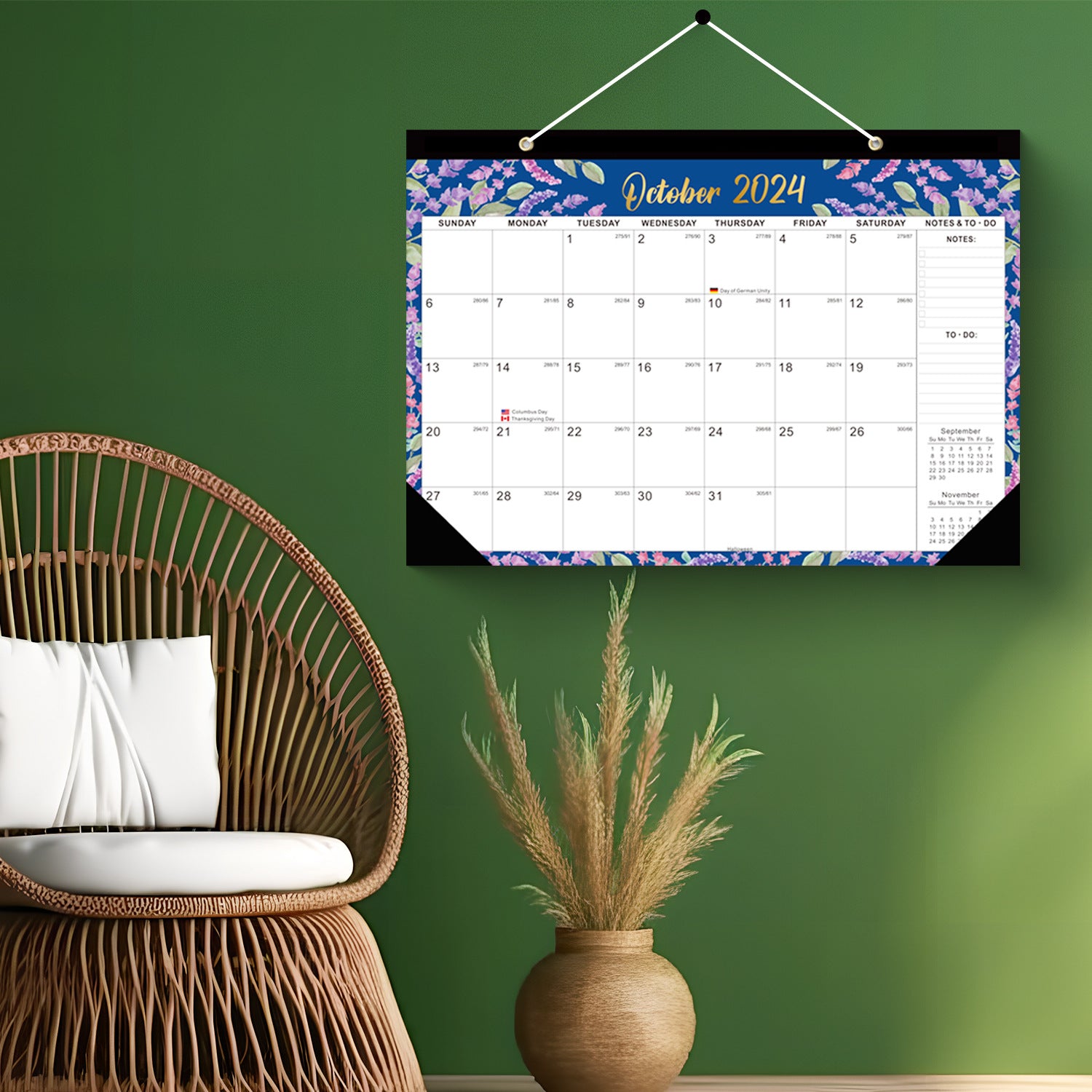 New 2024 English Calendar Amazon Wall Calendar 18 One Countdown English Desktop Simple Desk Calendar