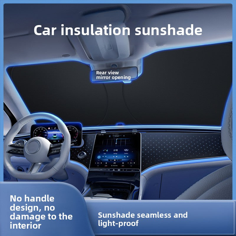Car Sunshade Front Windshield Sun Protection Windshield Heat Insulation Thickened Sunshade Board Heat Insulation Sunshade Curtain Sunshade Umbrella