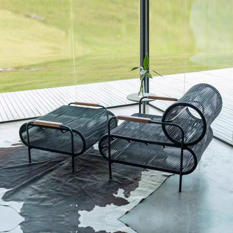 Outdoor Sofa and Coffee Table Set Waterproof Sunproof for Open Air B&B Garden Courtyard Villa Balcony Leisure Rattan Sofa