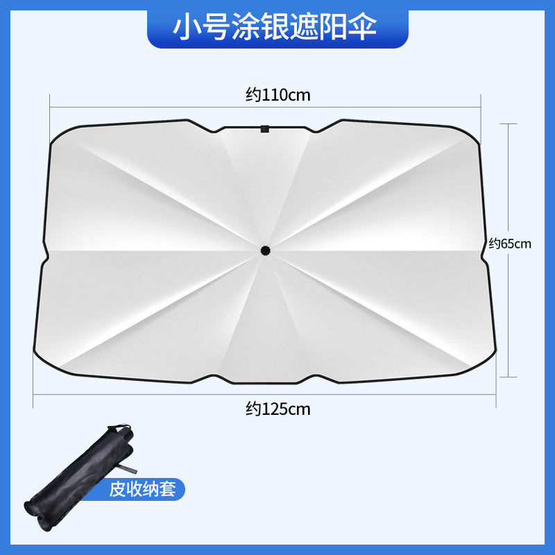 New Car Sunshade Sun Protection Heat Insulation Sunshade Sunshade Curtain Cover Car Interior Front Glass Panel Cover Sunshade Board Supplies