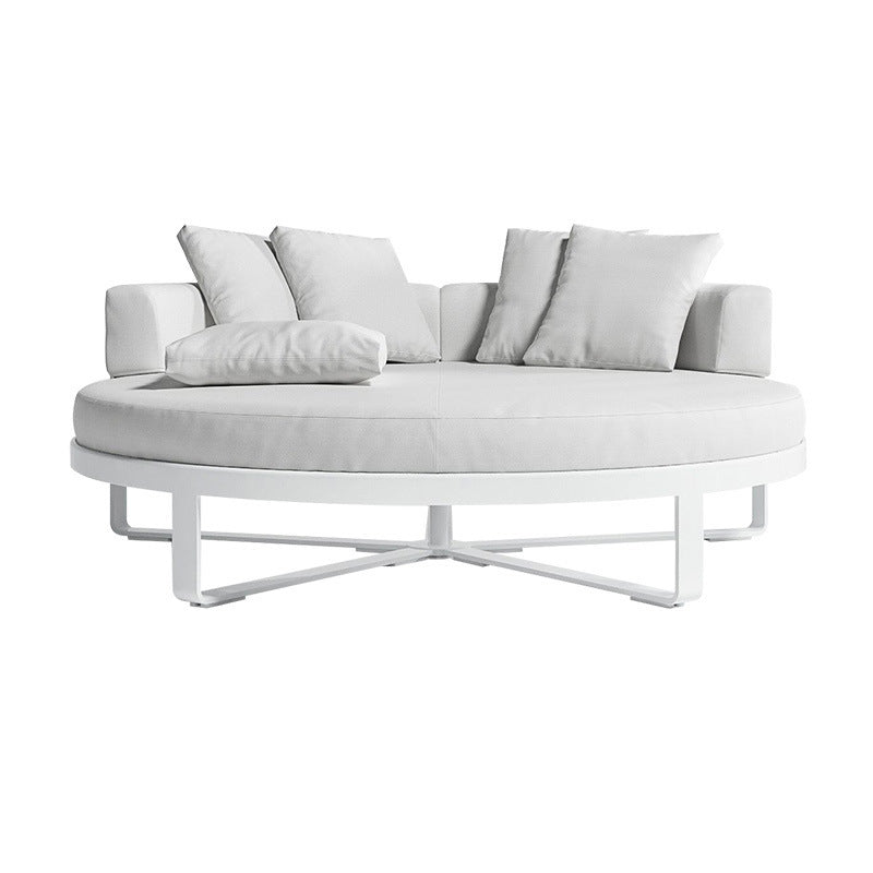 Outdoor Reclining Bed Courtyard Villa Open-Air Round Bed Waterproof Sunproof Outdoor Leisure Round Sofa Double Sunbed