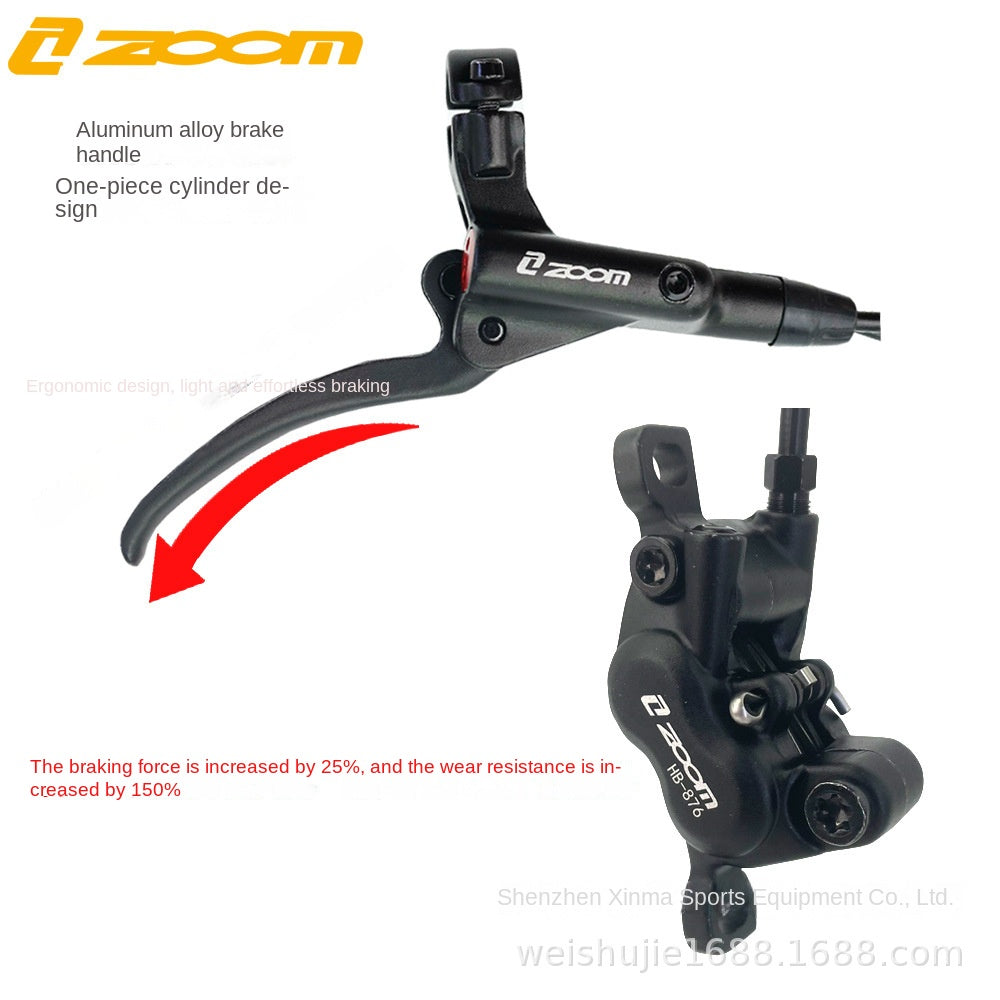 ZOOMHB876 Four-Piston Oil Brake Mountain Bike Front and Rear Oil Disc Brake Pads Disc Bilateral Brake Hydraulic Brake