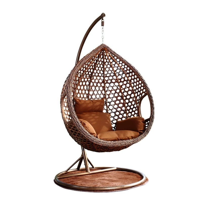 Hanging Basket Rattan Chair Glider Swing Outdoor