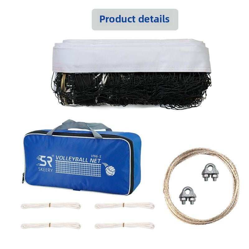 Skyray Volleyball Net Portable Outdoor Knotted Ball Net Thickened Four-Sided Standard Net Training Volleyball Net for Two Players