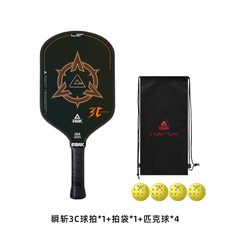 Pickleball Racket Set Carbon Fiber PP Honeycomb Core Pickleball Full Set Tournament Grade Pickleball Racket