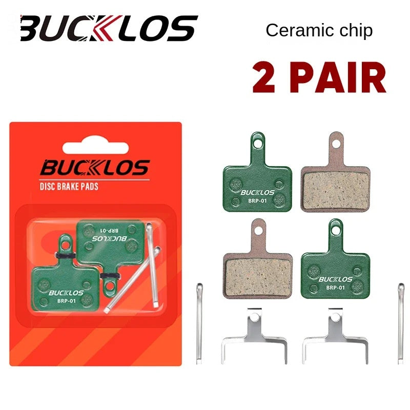 BUCKLOS Mountain Bike Brake Pads Disc Brake MT200 Heat Dissipation Metal Brake Pads Resin Ceramic Brake Pads