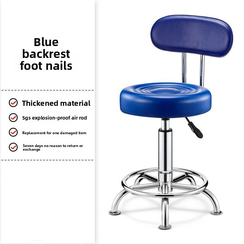 Adjustable Swivel Stool with Wheels, Large Work Stool, Round Stool for Barber Shop, Hair Salon, Bar Counter Chair with Backrest, Bar Chair