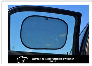 Car Sunshade Silver Coated Cloth Front Sunshade Double Circle Car Curtain Car Front Sunshade Sun Protection Front Sunshade