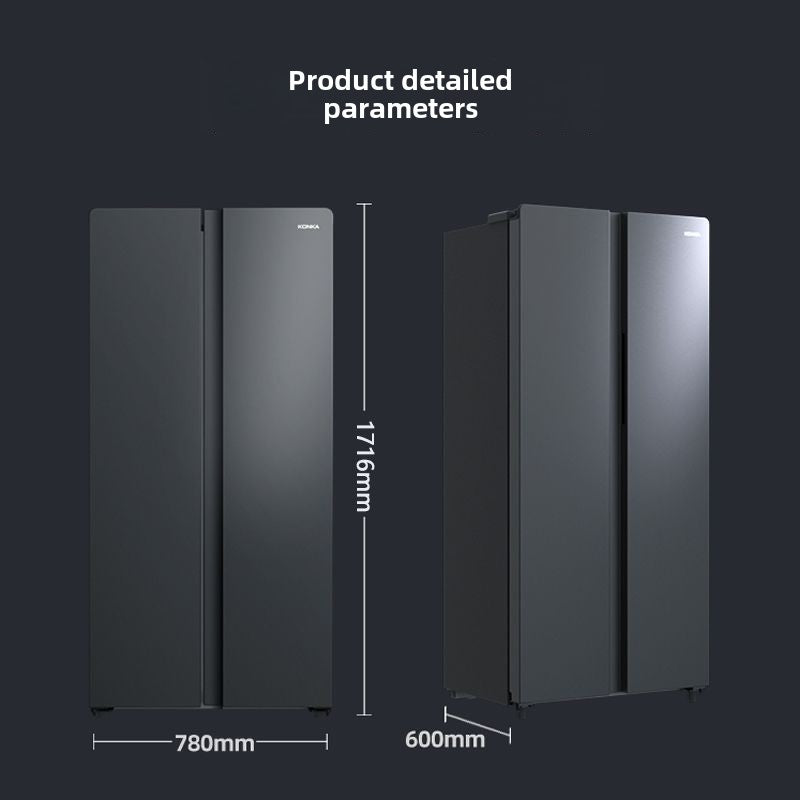 Konka 400 Liters Double-Door New Refrigerator Ultra-Thin Embedded Double Door Large Capacity off-Price Household Energy-Saving Refrigerator 40j