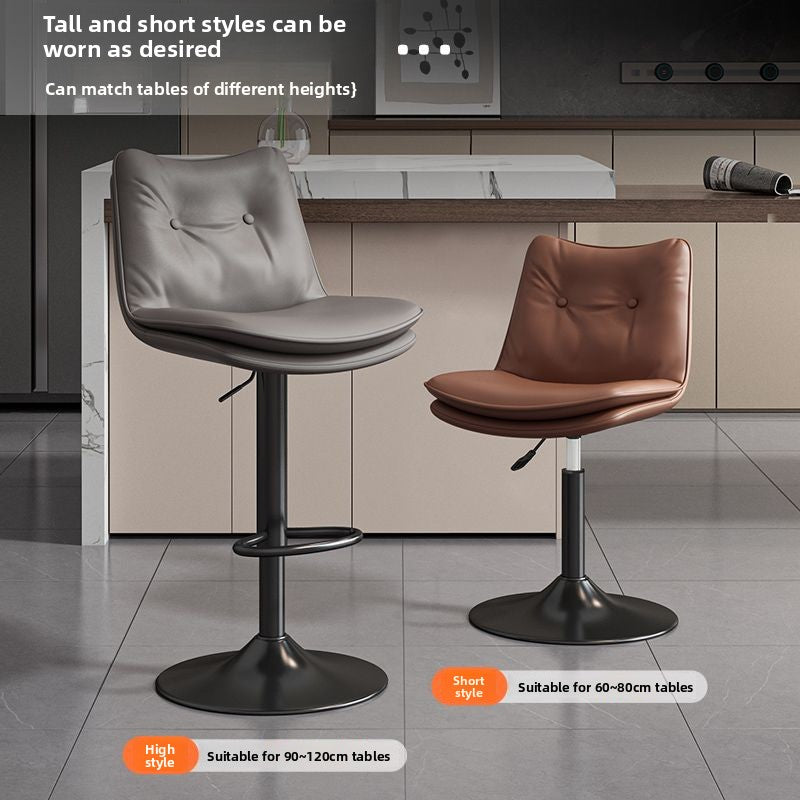 Kerun Bar Stool Home Use High Stool Rotating Adjustable Backrest Chair Commercial Bar Chair Premium Cashier Front Desk Bar Stool