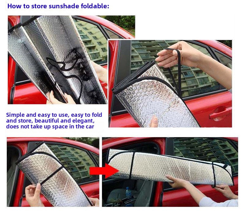 Car Sunshade Bubble Aluminum Foil Front Bumper Summer Sun Protection Heat Insulation Windshield Sunshade Manufacturer
