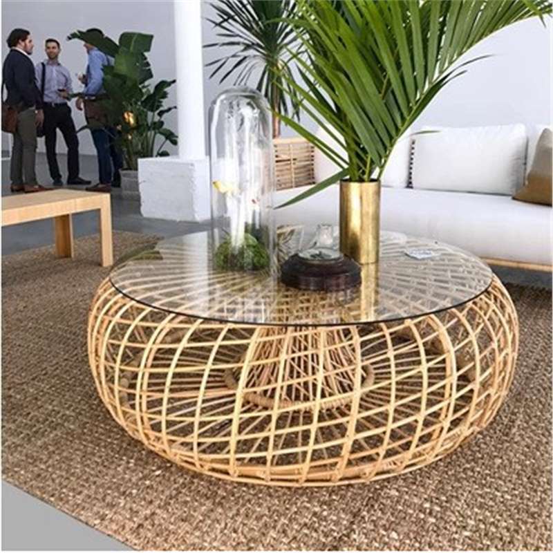 Outdoor Sofa Set for Courtyard, Hotel Terrace, Villa, Homestay, Leisure Rattan Chair, Waterproof and Sunproof Rattan Furniture