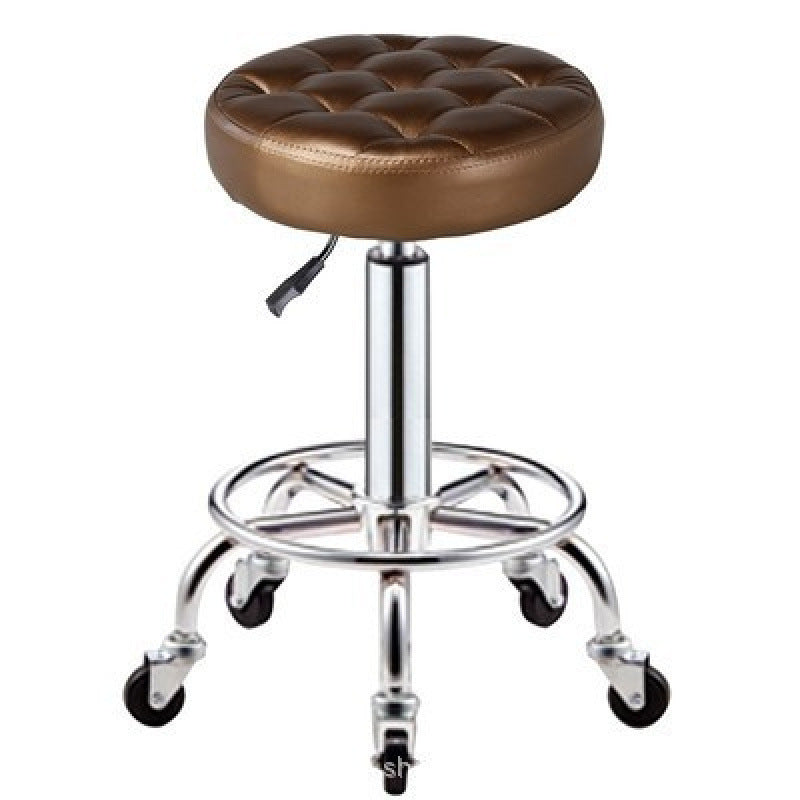 Adjustable Swivel Stool with Wheels, Large Work Stool, Round Stool for Barber Shop, Hair Salon, Bar Counter Chair with Backrest, Bar Chair