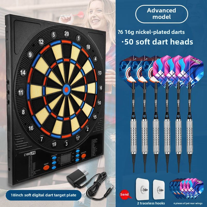 Cyeelife18-Inch Soft Electronic Dartboard Disc Home Bar Entertainment Competition Professional Safety Automatic Scoring