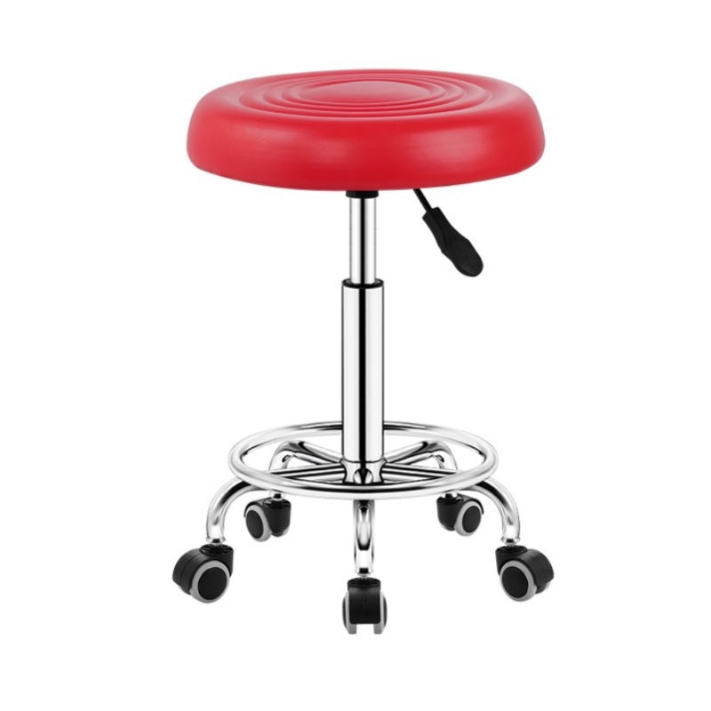 Adjustable Swivel Stool with Wheels, Large Work Stool, Round Stool for Barber Shop, Hair Salon, Bar Counter Chair with Backrest, Bar Chair