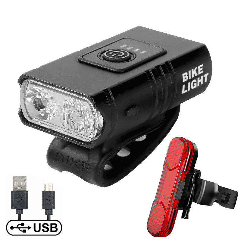 Bicycle Light Headlight Usbt6 Light Power Torch Cycling Fixture Night Riding Highway Mountain Bicycle Accessories Taillight