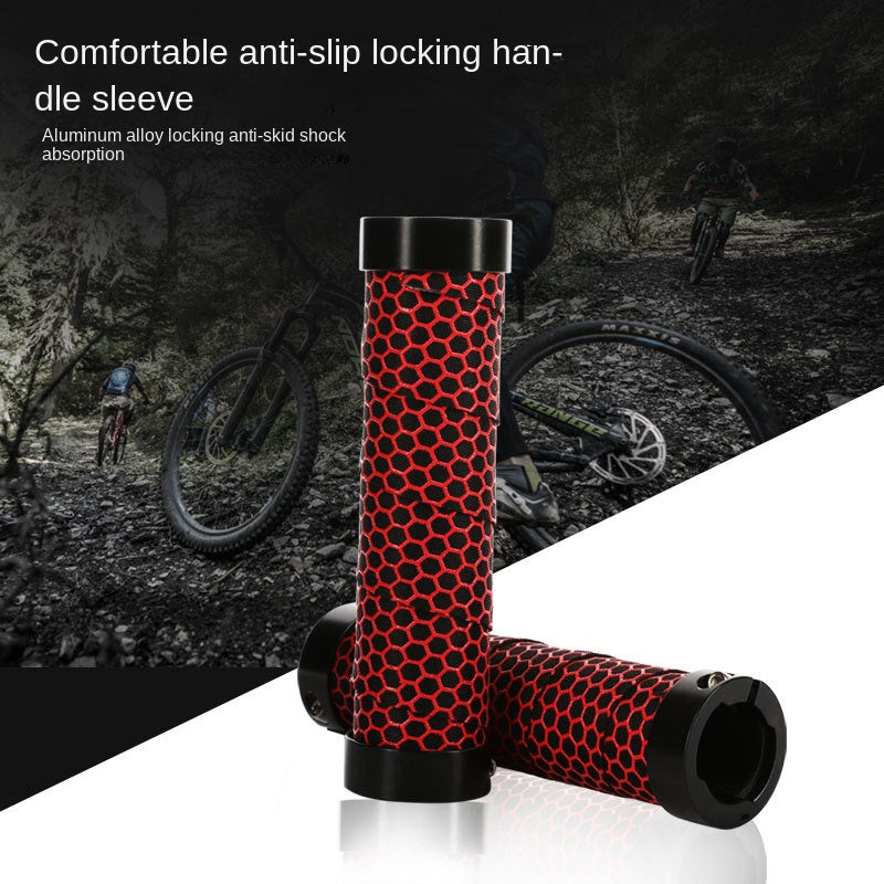 Clearance Mountain Bike Handle Cover Bicycle Sponge Handle Gloves Bilateral Lock Dead Flying Bicycle Handle Honeycomb Handle Cover