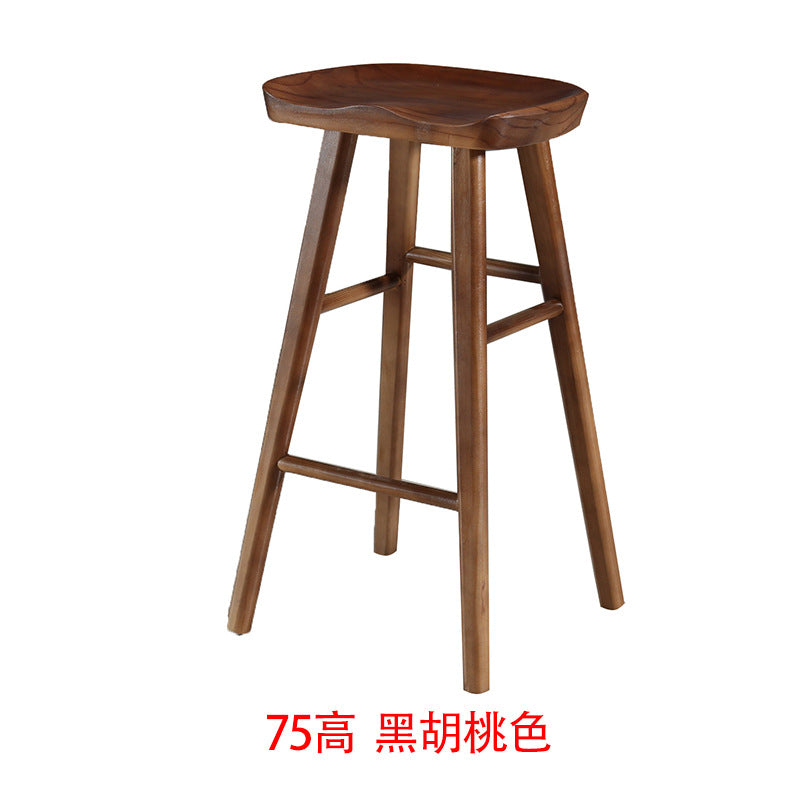 Nordic Bar Stool Simple Bar Chair Bar Stool Bar Chair Solid Wood Home Chair Swivel Chair High Factory Direct Supply High Foot