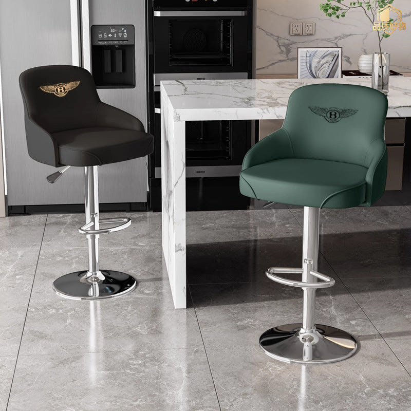 Bar Stool Luxury Bentley High Stool Adjustable Bar Chair Swivel Home Island Counter High-end Front Desk Commercial High Stool