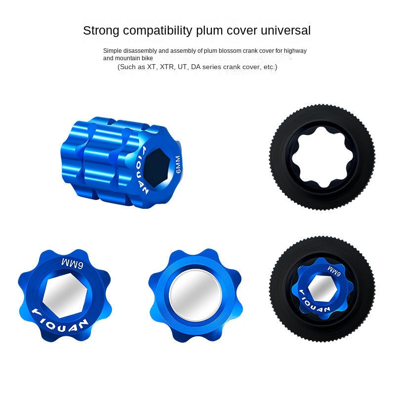 Integrated Hollow Plum Crank Cover Dismantlement Tool Mountain Highway Bicycle Aluminum Alloy Tooth Plate Wrench