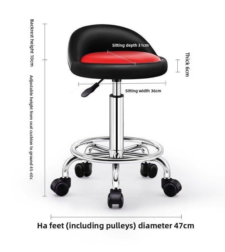 Kerun Bar Stool Adjustable High Stool Bar Stool Home Bar Comfortable Stool High Chair with Backrest Bar Chair Swivel Round Stool