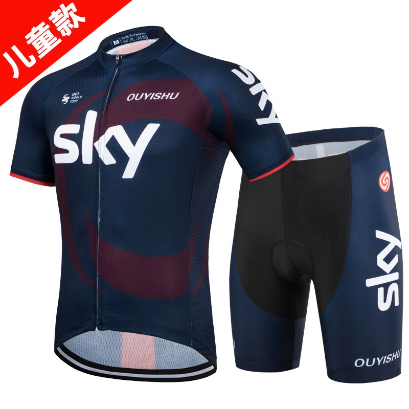 Children's Cycling Clothing Men's and Women's Short-Sleeved Suit Summer Self-Balancing Car Top Shorts Breathable Quick-Drying Parent-Child Customization