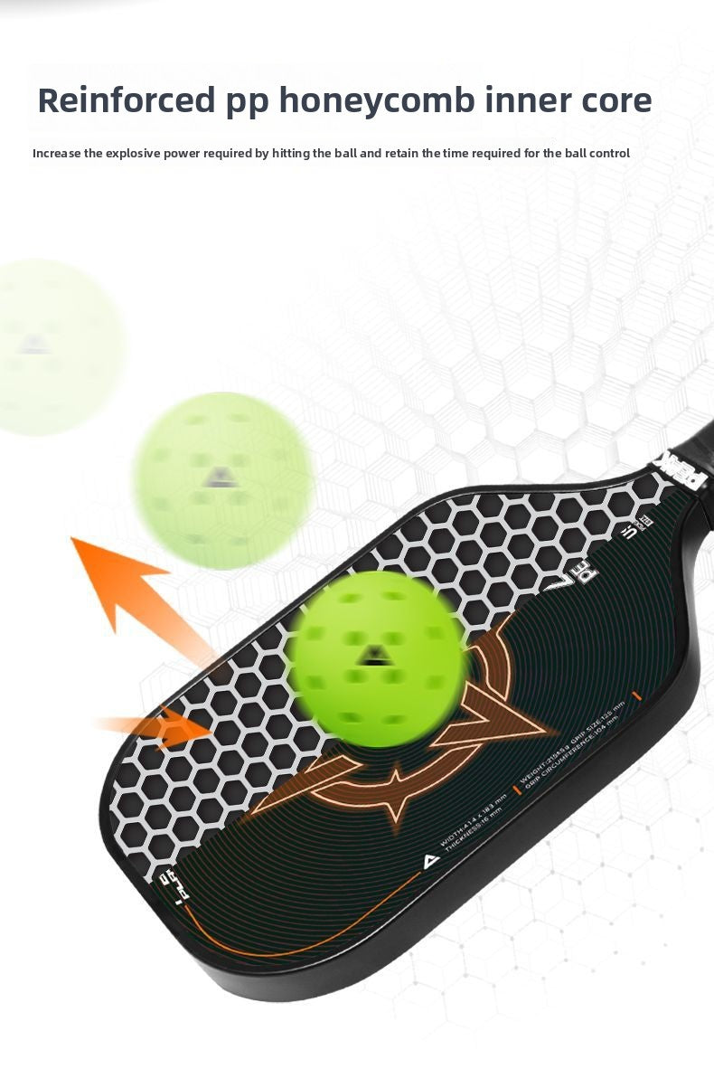 Pickleball Racket Set Carbon Fiber PP Honeycomb Core Pickleball Full Set Tournament Grade Pickleball Racket