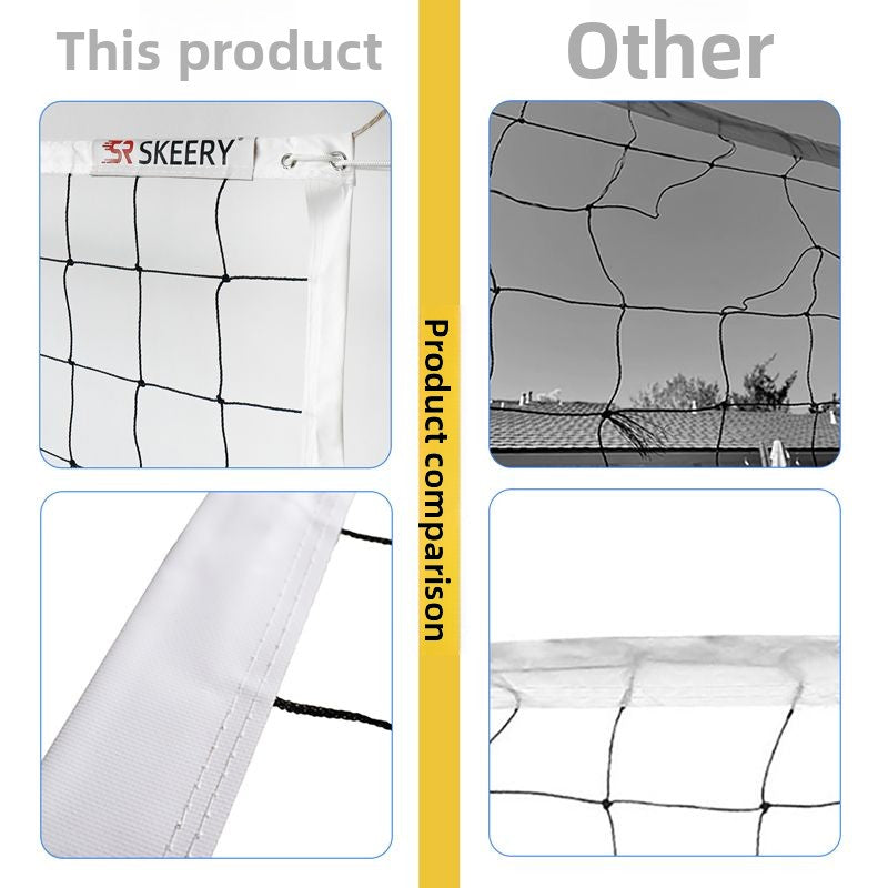 Skyray Volleyball Net Portable Outdoor Knotted Ball Net Thickened Four-Sided Standard Net Training Volleyball Net for Two Players