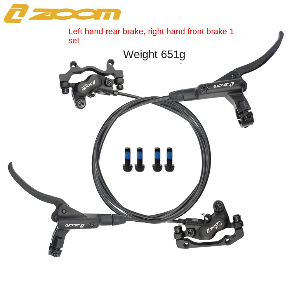 ZOOMHB876 Four-Piston Oil Brake Mountain Bike Front and Rear Oil Disc Brake Pads Disc Bilateral Brake Hydraulic Brake