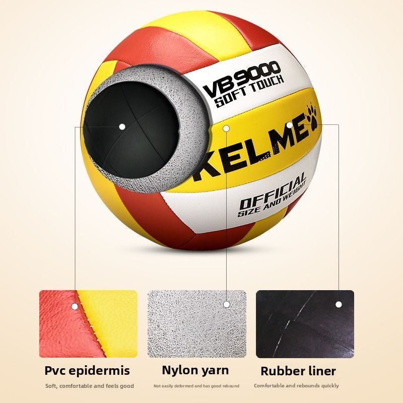 Kalmei Volleyball for Middle School Entrance Exam Students, Hard Volleyball for Elementary and Middle School Students, Competition Size 5, Standard Sports Exam Training