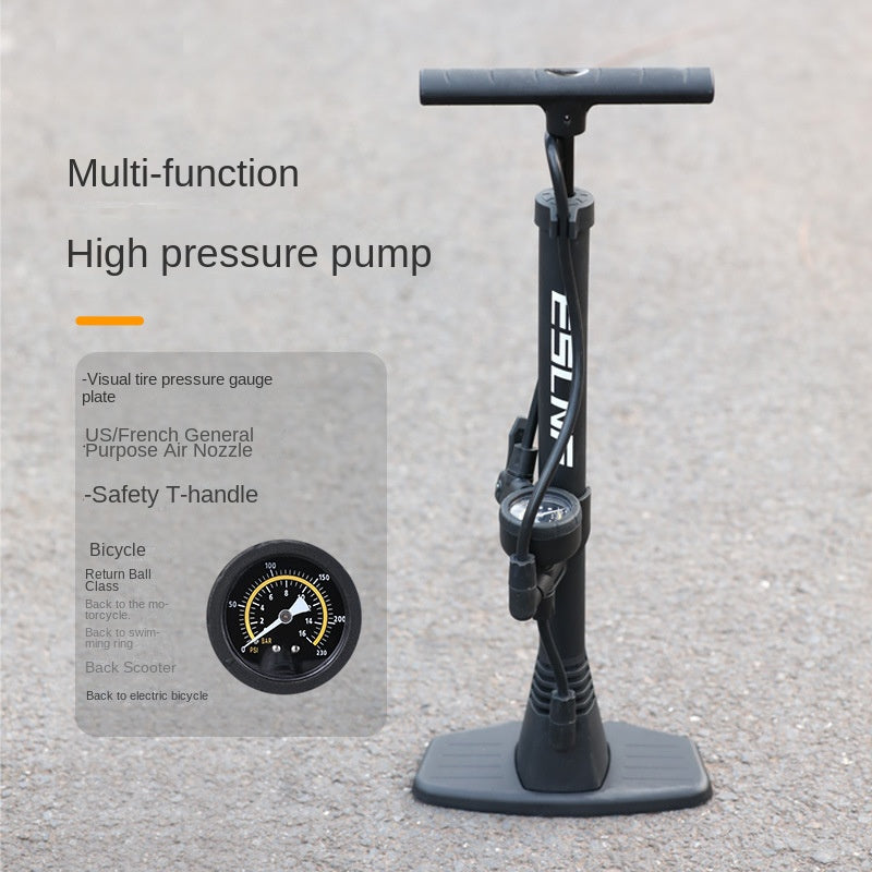 Eslnf Bicycle Tire Pump Manual High-Pressure Electric Vehicle Motorcycle Car Household Multifunctional Charging Cylinder