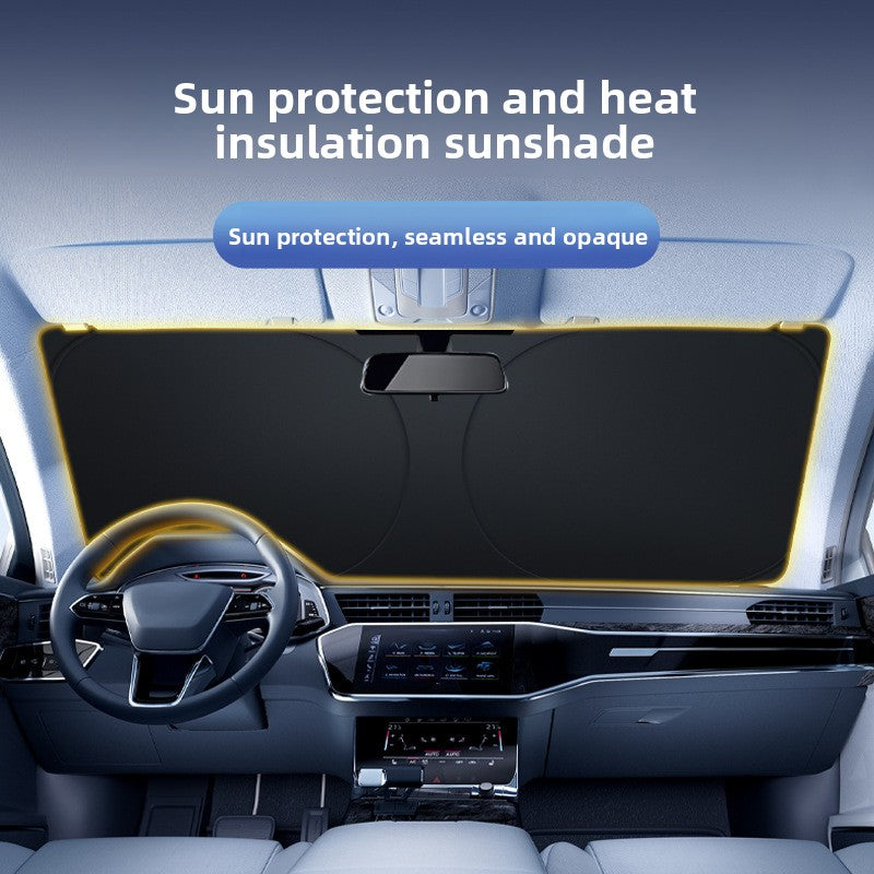 Car Sunshade Front Windshield Sun Protection Windshield Heat Insulation Thickened Sunshade Board Heat Insulation Sunshade Curtain Sunshade Umbrella
