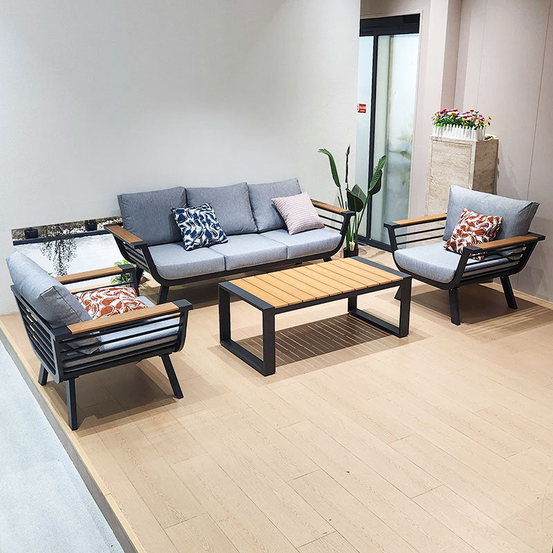 Outdoor Sofa High-End Aluminum Alloy Villa Balcony Courtyard Garden Homestay Hotel Nordic Outdoor Leisure Sofa Chair
