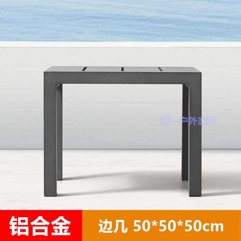 Outdoor Aluminum Alloy Sofa Courtyard Villa Coffee Table Set Waterproof Anti-Slip B&B Hotel Cross-Border Export Furniture