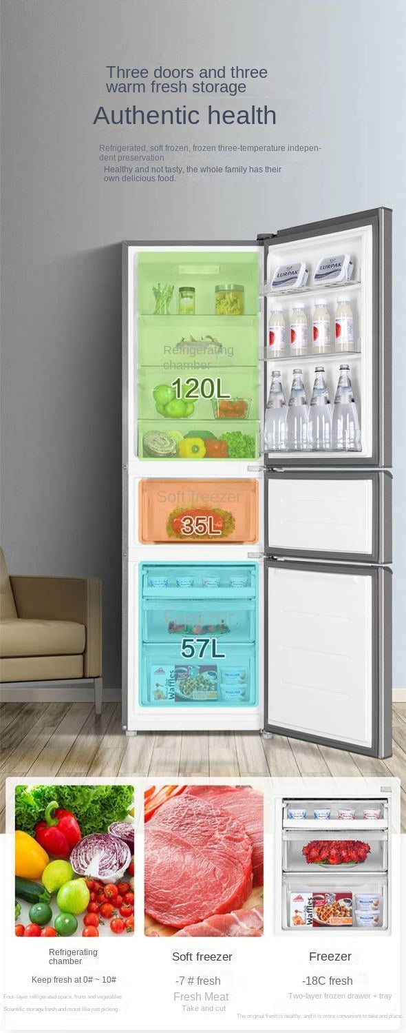 Haier Refrigerator 212L 3 doors little frost