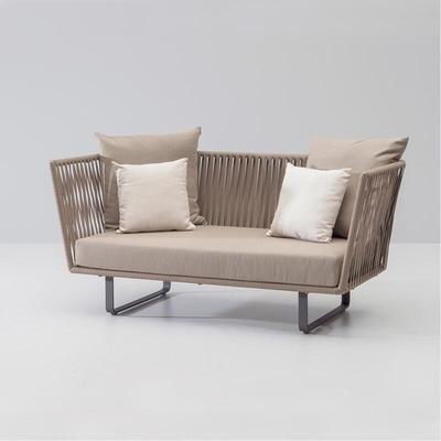 Outdoor Sofa Waterproof Outdoor Restaurant Seat Rattan Sofa Courtyard Terrace Balcony Leisure Double Rattan Woven Sofa Chair