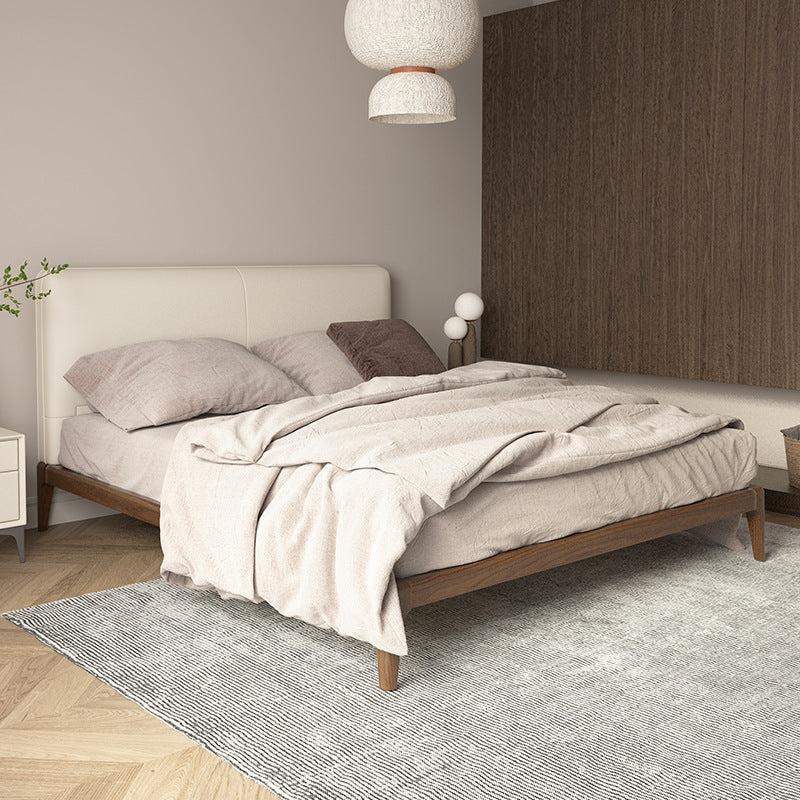 Nordic Expression Norhor Designer Solid Wood Bed Italian Modern Minimalist High-Legged Master Bedroom