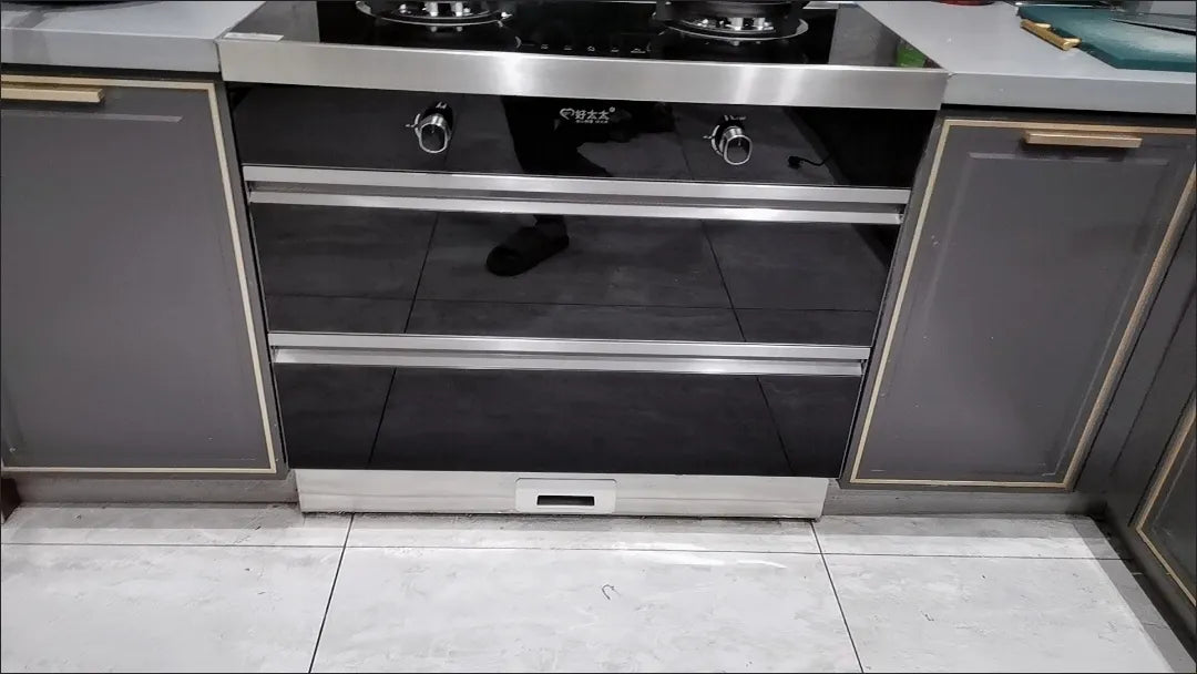 Haotaitai 750mm disinfection cabinet integrated gas stove range hood