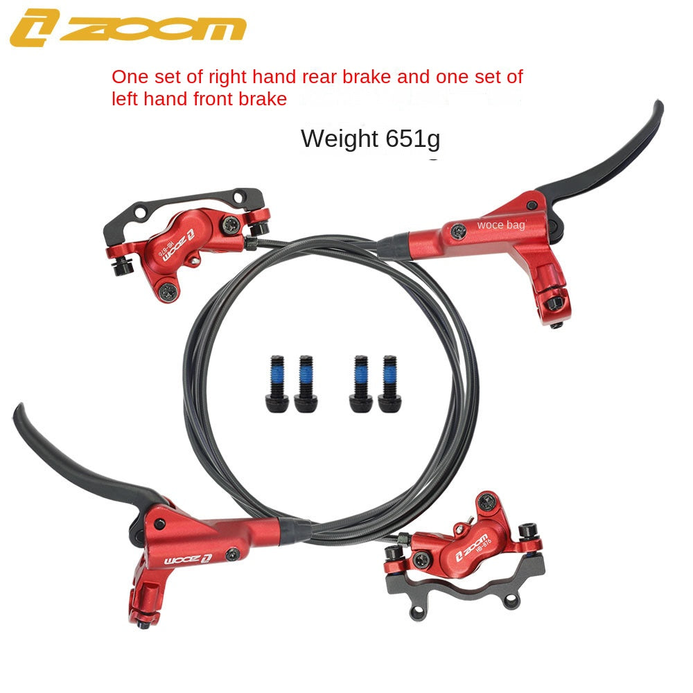 ZOOMHB876 Four-Piston Oil Brake Mountain Bike Front and Rear Oil Disc Brake Pads Disc Bilateral Brake Hydraulic Brake