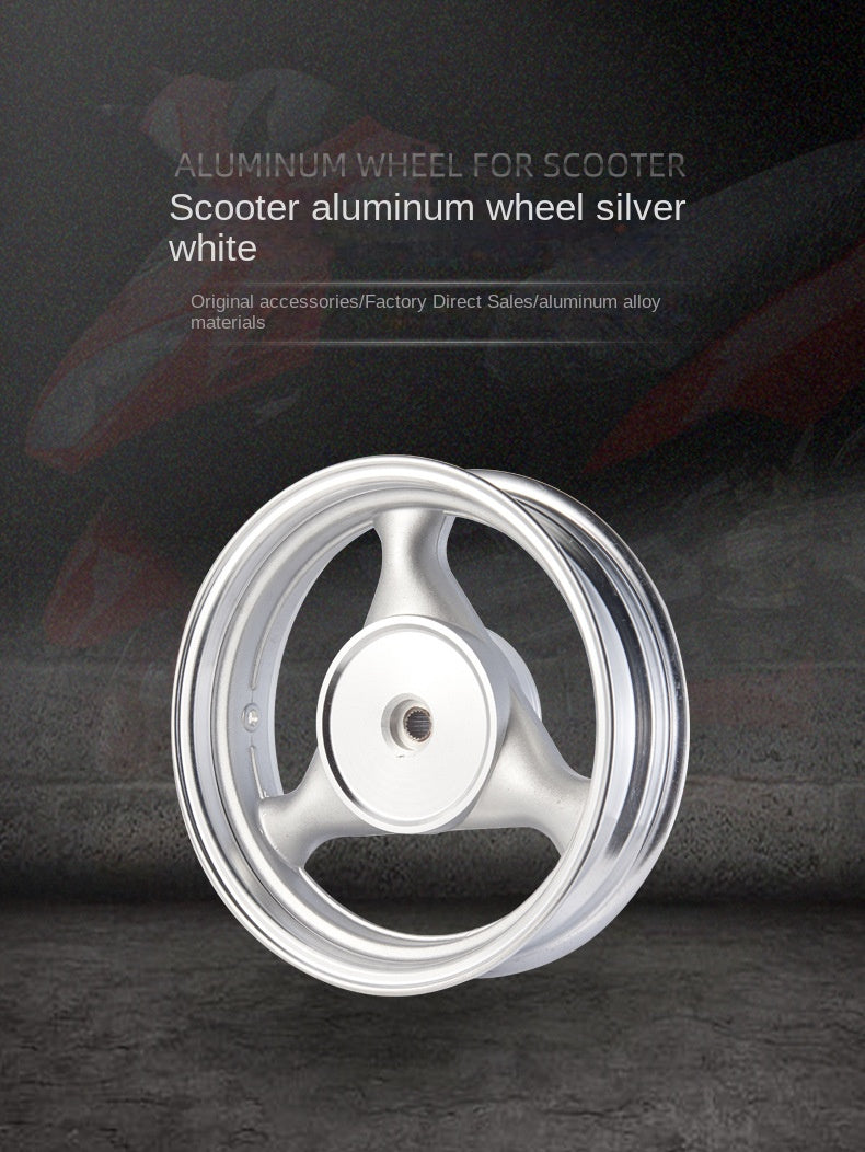 Pedal Motorcycle Three-Leaf Front and Back Wheels Steel Ring Falcon Aluminum Wheel Silver White 3.50-13 Inch Original Accessories Factory Direct Sales