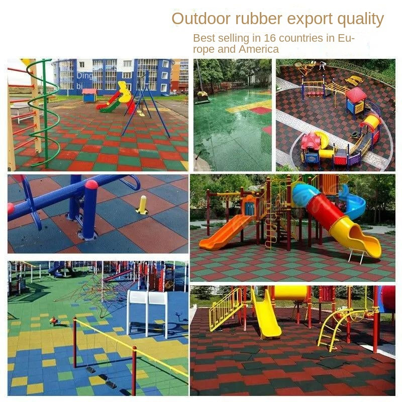 Outdoor rubber floor mat playground tile