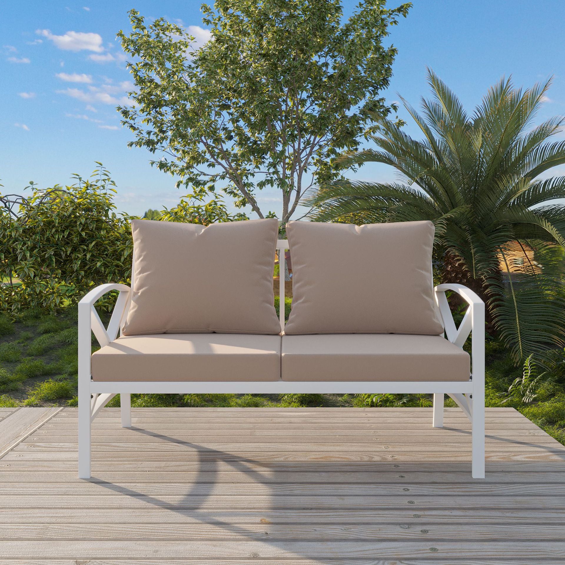 Outdoor Leisure Iron Art Sofa Set Garden Hotel Business Reception Sofa Waterproof Industrial Style Iron Frame Chair